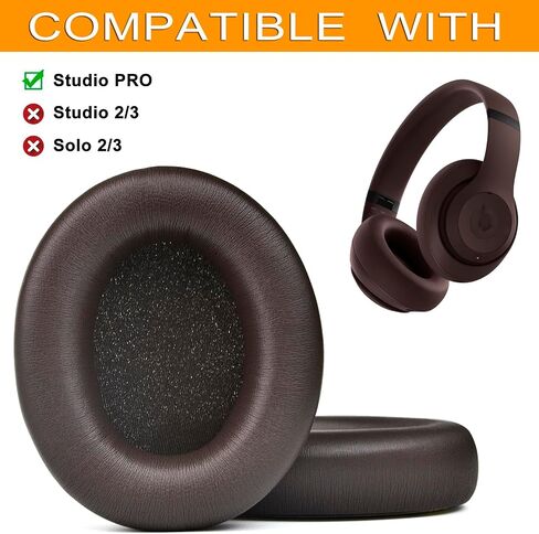 Studio Pro Ear Pads Earpads Replacement Cushions Compatible with Beats Studio Pro - Wireless Bluetooth Noise Cancelling Headphones,High-Density Noise Cancelling Foam,Softer Leather in Saudi Arabia