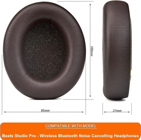 Studio Pro Ear Pads Earpads Replacement Cushions Compatible with Beats Studio Pro - Wireless Bluetooth Noise Cancelling Headphones,High-Density Noise Cancelling Foam,Softer Leather in Saudi Arabia
