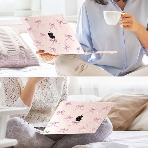 May Chen متوافق مع M3 MacBook Air 13.6 بوصة العلبة A3113 A2681 M2 رقاقة 2022 2023 2024 إطلاق ، قذيفة صلبة بلاستيكية مع حامي الشاشة وغطاء لوحة المفاتيح ، ساكورا بريق القوس in Kuwait