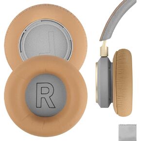 Geekria Elite Sheepskin Replacement Ear Pads for Bang & Olufsen Beoplay H9, H7 (Not Compatible with H9 3rd Gen, h9i) Ear Cushions, Repair Parts (Brown)