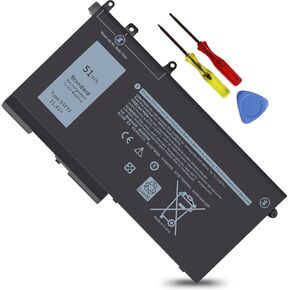 51Wh 93FTF Laptop Battery for Dell Latitude 12 5280 5288 E5280 E5288 14 5480 5488 5491 E5488 E5495 15 5580 E5591 Precision 15 3520 M3520 3530 M3530 fits for D4CMT 083XPC 83XPC 4YFVG 11.4V 3-Cell