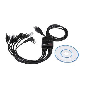 Radio Programming Cable, USB Programming Cable, 8 in 1 USB Programming Cable for Kenwood/QuanShengcn/Tyt/Motorola Radio