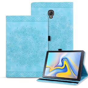 Samsung Galaxy Tab A 10.5 2018 Model SM-T590/T595/T597, Flip Stand Premium Leather Wallet Case Protective Cover with Card Holder for Galaxy Tab A 10.5" - Mandara Blue