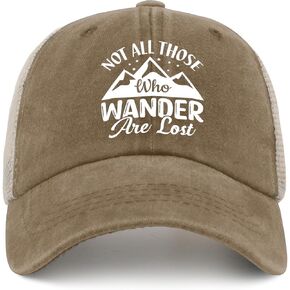 Hiker NOT All Those WHO Wander are LOSTS Hat Trucker Hat Men Funny Mesh Cap for Summer