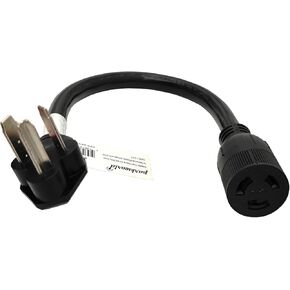 Parkworld 885422 Adapter Cord NEMA 10-30P Male to L6-20R Female, 20A, 250V, 1.5FT