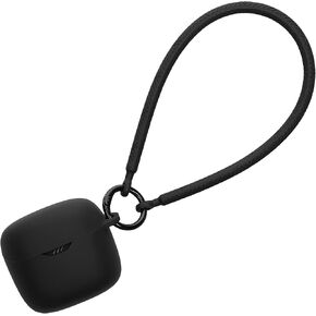 kwmobile Case Compatible with JBL Tune Flex - Silicone Headphones Cover with Hand Strap - Black
