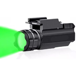 GOTICAL 2 in 1 Tactical Pistol Class-IIIA Laser & 180 Lumen Geeen LED Flashlight - Hunting Accessories for for Pistol Guns 1911 M9