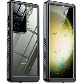 Spidercase مصممة ل Samsung Galaxy S23 Ultra Case مقاومة للماء ، واقي شاشة مدمج الحماية الكاملة للهاتف الثقيل المضاد للخروج ، أسود in Kuwait