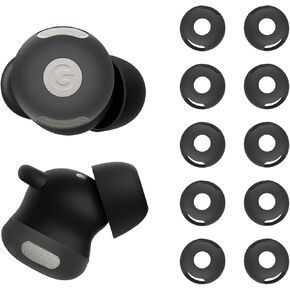 [5 Pairs] Eartips for Google Pixel Buds Pro 2 (2024), Silicone Sport Ear Tips, Anti-Slip Replacement EarTips Kit for Pixel Buds Pro 2, Fit in The Charging Case (Black*5)