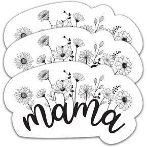 (3Pcs) Mama Sticker, Mama Decal, Mom Stickers, Mom Decals, Inspirational Mom Stickers for Mom Mama – Waterproof Vinyl Decal for Book Laptops Phones Tumblers Water Bottles, Size 3 x 1.8 Inch