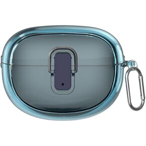 [Upgrade Lock] Case for Bose Ultra Open Earbuds(2024), VAEKNVG Shock-Absorbing Protective Armor Cover for Bose Ultra Open Earbuds Accessories, TPU Hard Shell with Carabiner (Clear Blue)