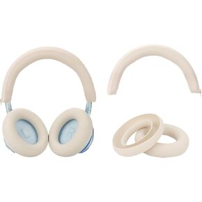 Silicone Case Cover for Soundcore by Anker Space One Active Noise Cancelling Headphones,Ear Caps Cover/Headband Cover for Space One,Anti-Scratch Accessories Soft Silicone Protector.(Cream)