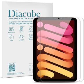 واقي شاشة الحيوانات الأليفة من 2 حزمة مع طلاء زجاجي لـ iPad Mini 6th Gen 8.3 Inch ، HD Clear ، معرف الوجه و Apple Pencil متوافق ، مضاد للضوء الأزرق ، غير قابل للكسر ، سهلة التثبيت