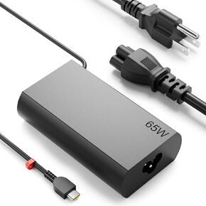 NEW Slim 65W USB C Laptop Charger for Lenovo Thinkpad Chromebook X1 T14 T480 T490 T580 E580 L580 L590 300e 500e Yoga 7i X1 Carbon Thinkbook 45W Watt Type C Laptop Charger ADLX65YDC2D Power Supply Cord