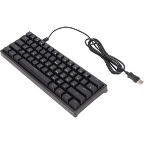 Wired Mechanical Gaming Keyboard, 61 Keys Blue Switch Mechanical Keyboard with RGB Backlit 60% Compact Keyboard, for Computer and Laptop,