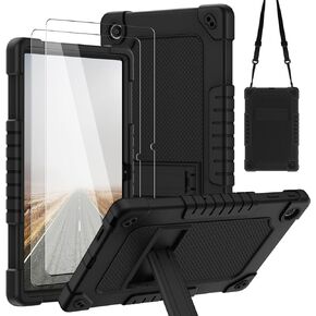 لحالة ONN 11 Tablet Pro Tablet ، مع حزام الكتف على الشاشة المحفوفة بالشاشة ، قم بمكانة ودية صدمية لـ Walmart Onn 11 Inch Pro 2023 (الطراز: 100110027) (أسود/أسود ، 2 أجهزة كمبيوتر)