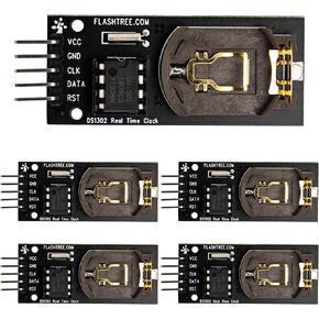 DS1302 Real Time Clock Module RTC Breakout Board for Arduino AVR ARM (Pack of 5 pcs)