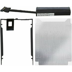 Fleshy Leaf 2.5" SATA Hard Drive Caddy Bracket Tray with SSD HDD Cable Holder Tin Foil Replacement for Lenovo ThinkPad P72 P73 EP720 02HK806 02HK807 DC02C00CX00