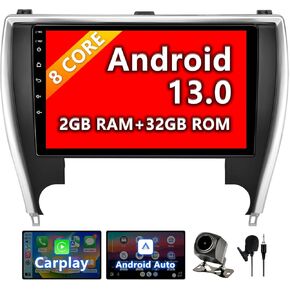 BINIZE Compatible with Toyota Camry 2015 2016 2017 Android Car Stereo Radio Wireless Carplay&Android Auto, 10 Inch Touchscreen Bluetooth GPS Navigation, WiFi, AM/FM Radio,Mirror Link,Backup Camera