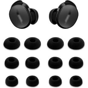 ALXCD Eartips Compatible with Bose New QuietComfort Earbuds, 6 Pairs S/M/L Sizes Soft Silicone Ear Tips Replacement Earbuds Tips, Compatible with Bose New QuietComfort Earbuds 2024 QC, Black sml