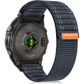 22mm Quickfit Nylon Watch Band Compatible with Garmin Fenix 8 E 47mm/7 Pro/7/6 Pro/6, Wavy Replacement Strap for Epix/Approach S70 47mm/MARQ/Instinct 2/Forerunner 965/Descent G1
