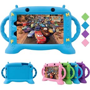 CHIN FAI KIDS CASE for Samsung Galaxy Tab A 8.0 2019 T290 T295 ، غطاء مقبض سيليكون مقاوم للصدمات لعلامة Galaxy Tab A 8.0 بوصة 2019 بدون إصدار قلم (أزرق)