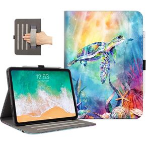 Lokigo for iPad Air 13 Inch Case 2024 M2/ iPad Pro 12.9 Case (6th/5th/4th/3th Gen 2022/2021/2020/2018) with Pencil Holder, Support Touch ID and Auto Wake/Sleep (Hummingbird Floral)