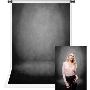 BINQOO 5x7ft Abstract Black Portrait Backdrop Graduation Headshots Photography Background Newborns Baby Photocall Adult Child Travel Family Party Yearbook Decor Studio Props