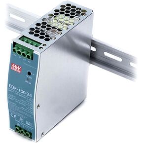 Mean Well EDR-150-24 150W 24V 6.5A/5.2A AC-DC Single Output DIN Rail Power Supply - for Factory Automation, Robotics, and CNC Machines Industrial Power Supply