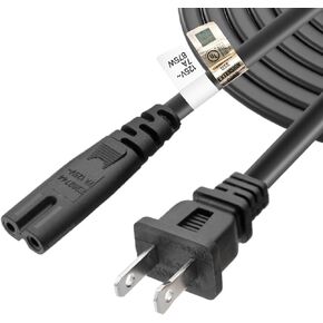 FIRMERST 2 Prong 12 feet Power Cord Universal Replacement for PS4 PS5 Xbox