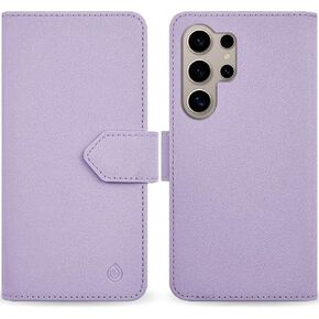 Qoosan Galaxy S24 Ultra Wallet Case with Card Holder Flip Phone Case ، Lavender Purple