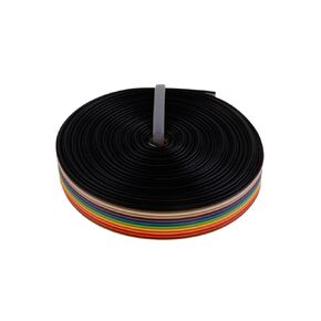 Eowpower 5 M Length 10 Pin Wire Rainbow Color Flat Ribbon IDC Cable Wire