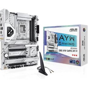 ASUS Z890 AYW Gaming WiFi W ATX Z890 Motherboard, Intel® Core™ Ultra Series 2 Ready, Advanced AI PC-Ready, 16+1+2+1 Stages, DDR5, PCIe® 5.0, Thunderbolt™ 4, USB Type-C®, 4 x M.2, Wi-Fi 7, 2.5Gb LAN