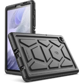 Poetic Turtleskin Heavy Duty Case Designed for Galaxy Tab A7 Lite 8.7 Inch (SM-T220/T225/T227), Rugged Shockproof Drop Protection Kids Friendly Protective Silicone Cover Case, Black