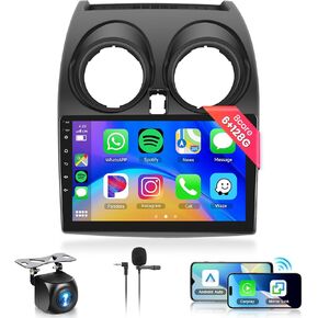 8Core 6+128G Car Stereo for Nissan Rogue Sport Qashqai 2008-2013 𝐰𝐢𝐭𝐡 𝐉-𝐁𝐋 Wireless Carplay Android Auto,9“ 1280 * 720P IPS Touch Screen,Android/GPS/WiFi/32EQ DSP/59UI/BT5.0/SWC/Backup Camera