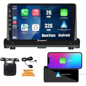 Kunfine Car CarPlay Android Auto Navigation Stereo GPS Radio Reverse Camera Display 9" IPS Touchscreen Headunit Tablet Pad Media Player for Volvo Xc90 2004-2014, if Applicable Quad Core 2G+32G