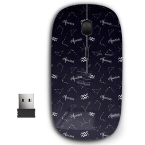2.4G Ergonomic Portable USB Wireless Mouse for PC, Laptop, Computer, Notebook with Nano Receiver (Aquarius)