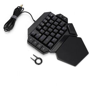 One Handed Keyboard, RGB Mechanical Gaming Keyboard Portable Mini Gaming Keypad 35 Key Wired USB Transmission Mode Driverfree for PC Gamer