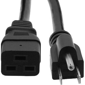 RiteAV - Heavy Duty C19 to NEMA 5-15P AC Power Cord, (Compatible with Cisco P/N CAB-US515P-C19-US=), 15A/125V, 14 AWG, 5-15P to C19, (NEMA 5-15P to IEC-60320-C19) 15 ft