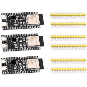 3Pcs ESP32-S3-DevKitC-1-N8R2 ESP32-S3 Development Board Wi-Fi + BLE MCU Module, N8R2 8M External Flash/2M PSRAM, High Speed Dual Type-C USB Port, Compatible with DevKitC-1 WROOM-1
