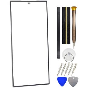 Front Screen Glass Replacement for Samsung Galaxy S24 Ultra SM-S928B SM-S928B/DS Outer Glass Repair Part with Tool Kit Black 6.8