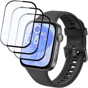 Screen Protector for Huawei Watch Fit 3, Ultra HD. Friendly Anti Scratch Bubble Free Ultra Resistant Oil-Resistant Shatter Protection, 3-Pack