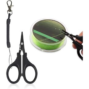 مقص خط مضفر niiiytyb لخط صيد الأسماك قص مقصات مع طلاء قاطع جديلة متينة مع خطاف قابلية للسحب ملحقات قطب الصيد in Kuwait