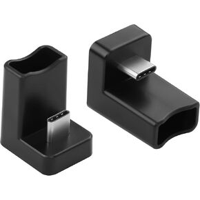 GINTOOYUN 2 PCS U Shape USB C Adapter 180 Degree USB C Male to Female Adapter Type C Male to Female Connector Adapter for Mobile Phone, Laptop,USB C Hub etc
