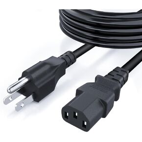 Heavy Duty Fast Charging Cable for Portable Power Stations Compatible Jackery Explorer 3000/2000/1000 Bluetti EB3A Ecoflow Delta Universal AC Cable 125 Volt 15 Amps(10FT)