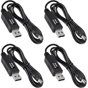 4pcs DC 5V to DC 9V USB Voltage Step Up Converter Cable Power Supply USB Cable with 5.5x2.1mm DC Connect Male 1M for WiFi Router Mini Fan Speaker 3.2ft in Kuwait