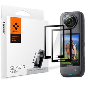 Spigen Tempered Glass Screen Protector [Glas.tR Slim] designed for Insta360 X4 Glas.tR Slim - FC Black (2P)
