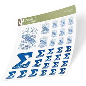Desert Cactus phi beta sigma size size sticker sticker scal laptop bottop car (type 1-1)