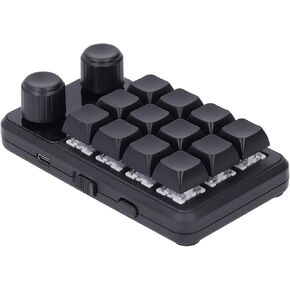 12 مفاتيح لوحة مفاتيح Macro RGB ، Blue Switch RGB Dual Knobs لوحة مفاتيح الألعاب الميكانيكية ، النوع C 2.4G لوحة مفاتيح لاسلكية لنظام التشغيل Windows واحد مفتاح ميكانيكي قابل للبرمجة ، Penruxazhfp1sq5c