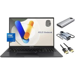 ASUS Vivobook 16 OLED Laptop, 16" 2K Display, 10-Core Intel Processor (Beats i7-1355U), 40GB RAM, 2TB SSD, Copilot AI, Backlit, Fingerprint, Win 11, w/Portable SSD and Dock